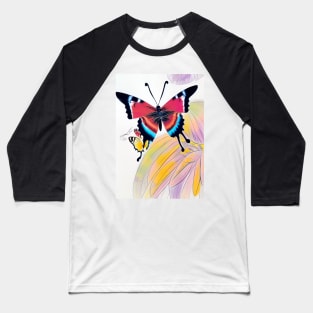 2 PRETTY RED BUTTERFLIES Baseball T-Shirt